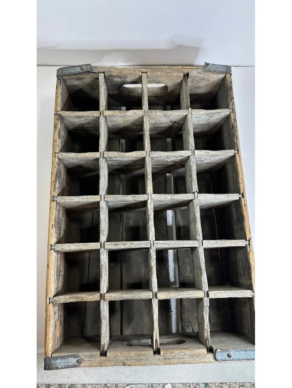 Vintage Pepsi 24-Bottle Wooden Crate Americana Rustic Shelf Soda Decor